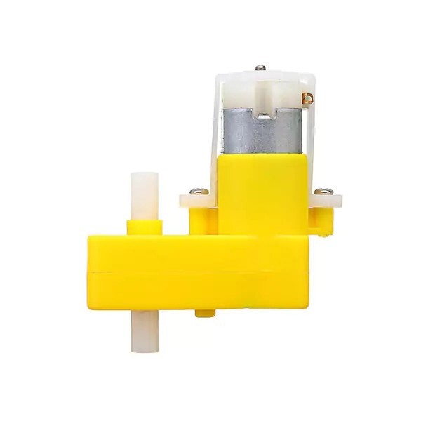 6V 200RPM L Tip Redüktörlü DC Motor - Çift Şaft - Robolink