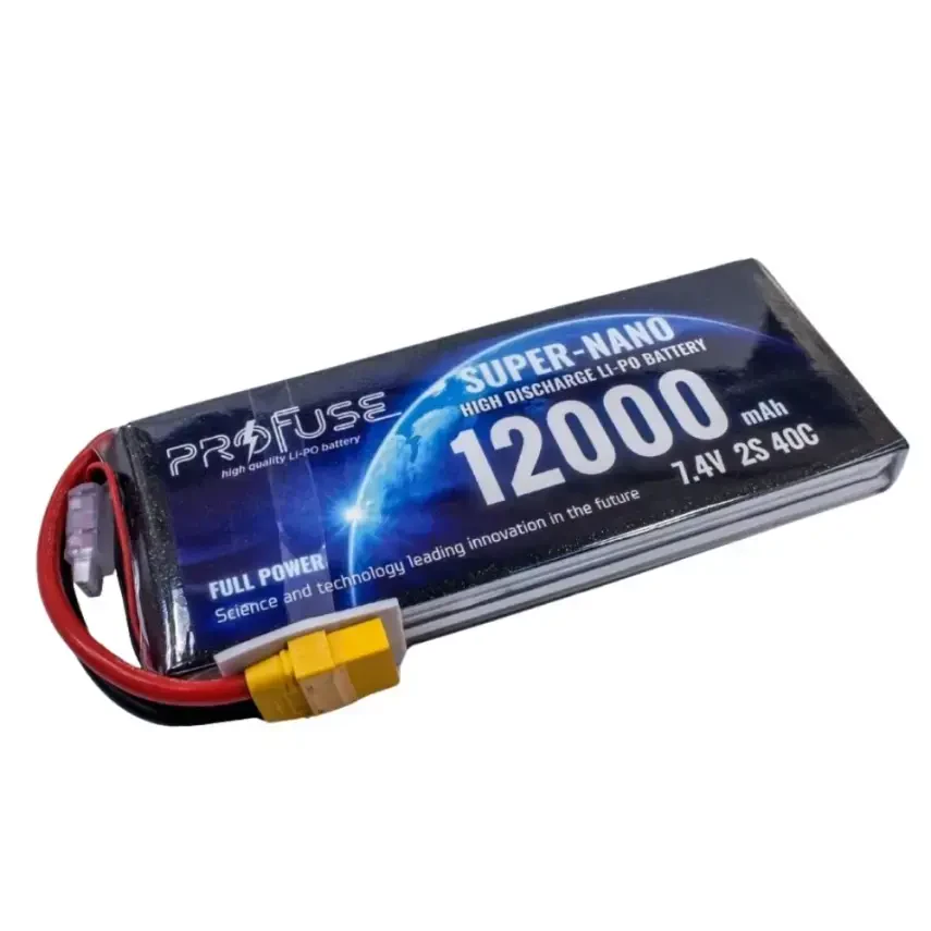 7.4V 2S 12000mAh 40C Lipo Batarya - 1