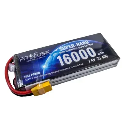 7.4V 2S 16000mAh 40C Lipo Batarya - 1 data-big=
