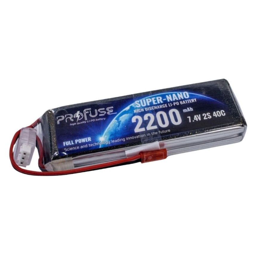 7.4V 2S 2200mAh 40C Lipo Batarya - Profuse