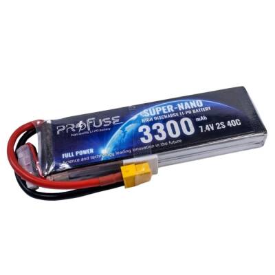 7.4V 2S 3300mAh 40C Lipo Batarya - Profuse