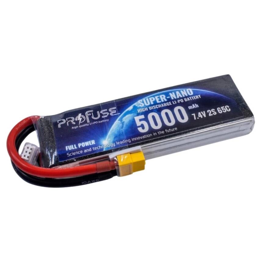 7.4V 2S 5000mAh 65C Lipo Batarya - 1