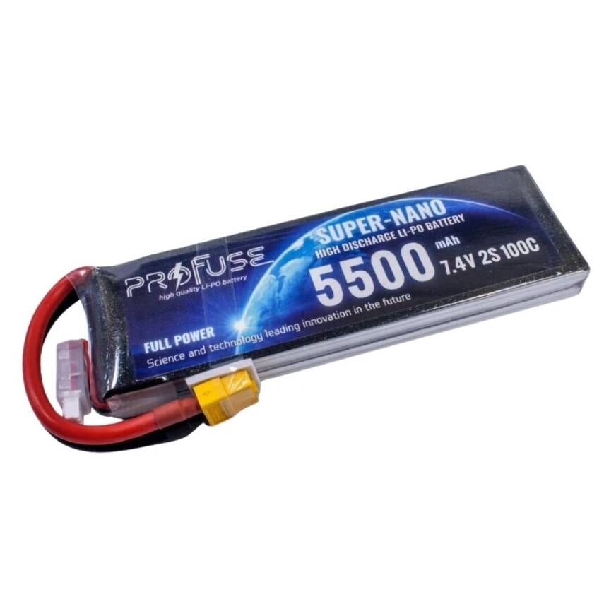 7.4V 2S 5500mAh 100C Lipo Batarya - 1