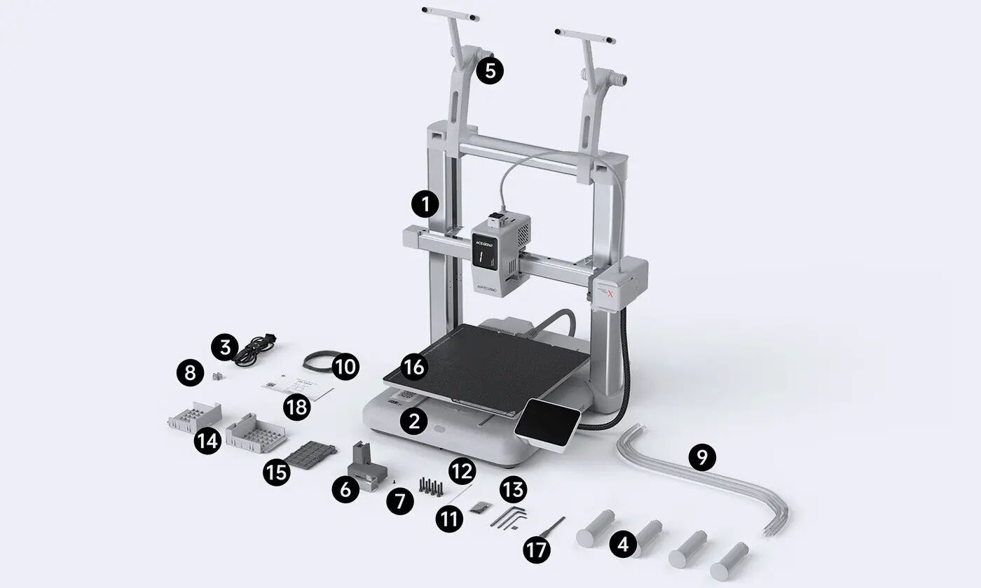 Anycubic Kobra X paket içeriği