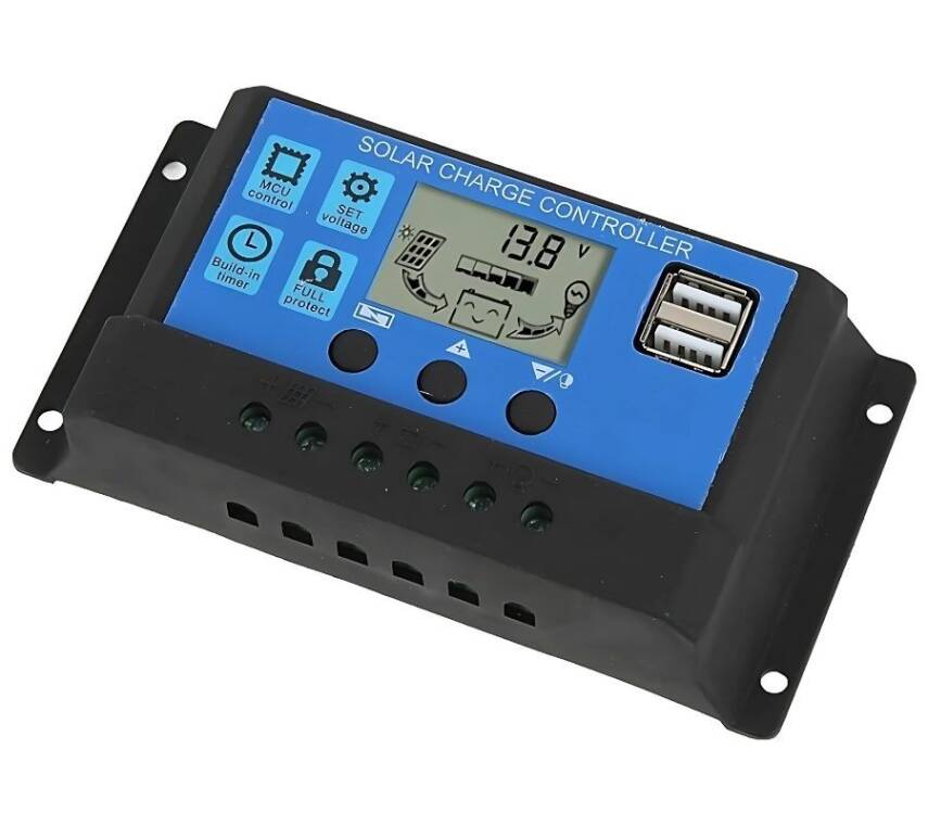 Akıllı Güneş Paneli Şarj Kontrol Cihazı Regülatörü - 30A - 2