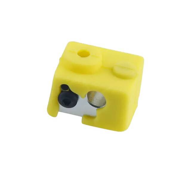 Alüminyum Isıtıcı Blok Silikon Kılıfı E3DV6 - 20x16x12mm - Sarı - 1