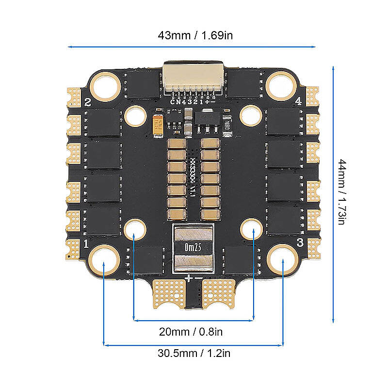 Aneeg FPV 45A 4in1 ESC 2-6S - 4 Kanallı Fırçasız Motor Sürücü - 3
