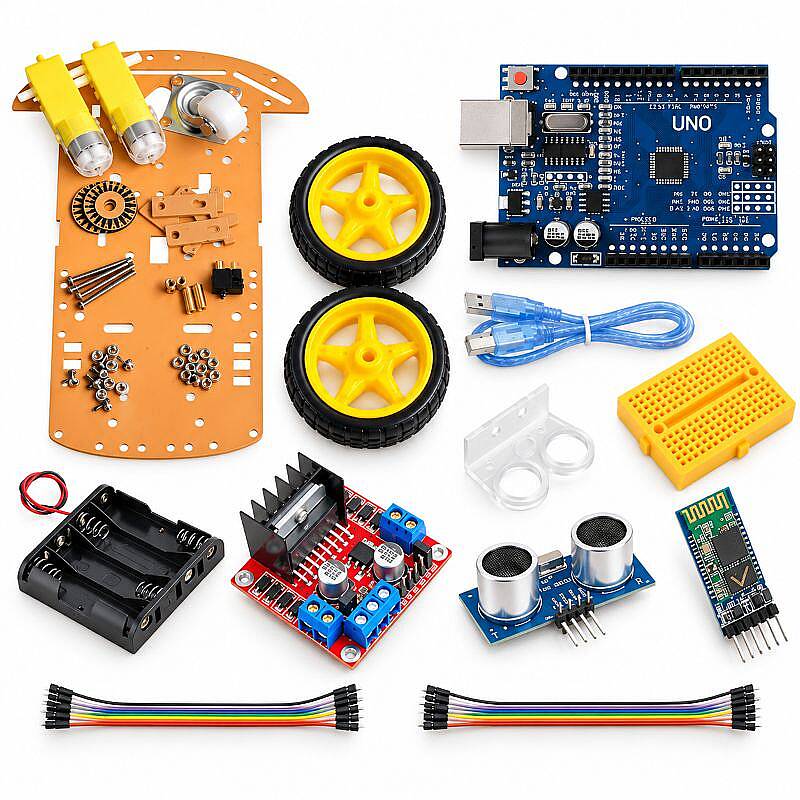 Arduino UNO 2WD Engelden Kaçan Robot Araba Kiti - 1