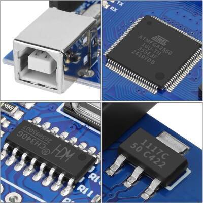 Arduino MEGA 2560 R3 Klon CH340 - USB Kablo Hediyeli - 3 data-big=
