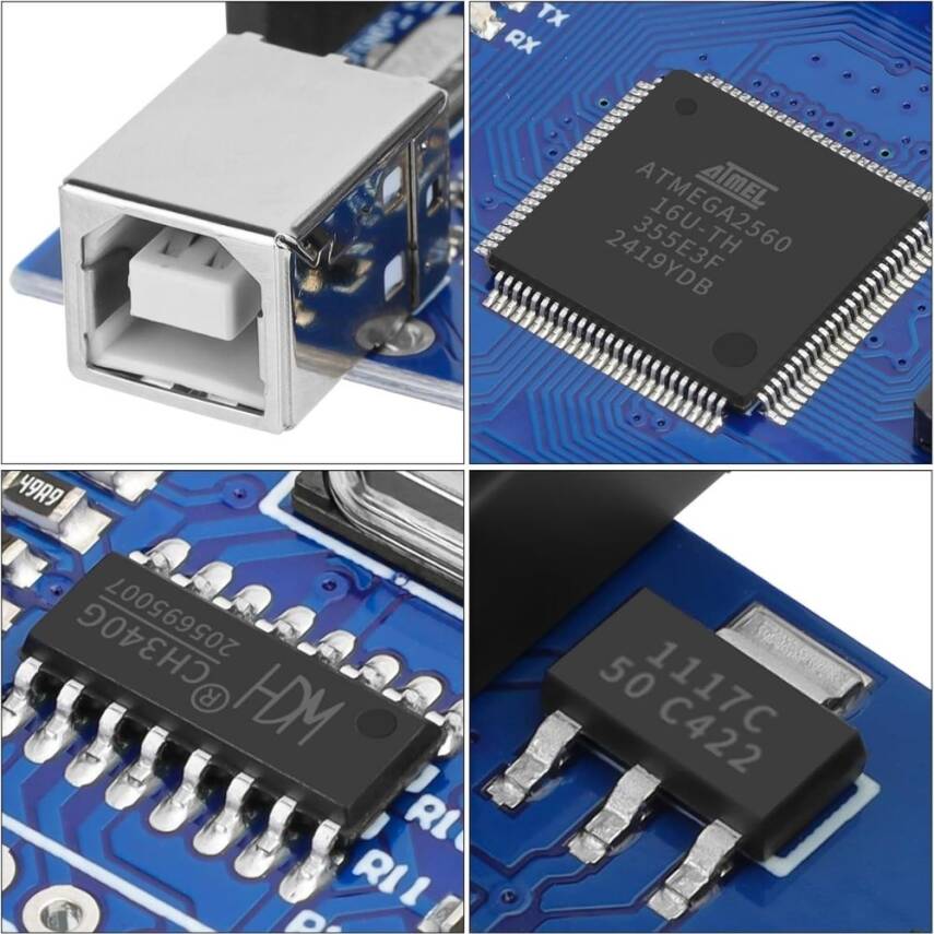 Arduino MEGA 2560 R3 Klon CH340 - USB Kablo Hediyeli - 3