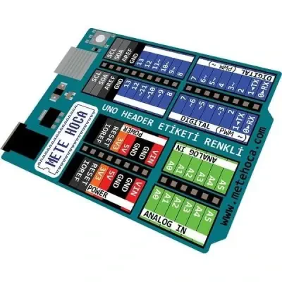 Arduino Uno Header Etiketi - Renkli - 1 data-big=