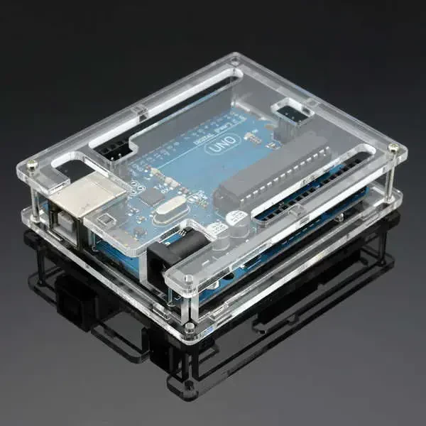 Arduino Uno R3 Pleksi Koruma Kutusu Case - Şeffaf - 1