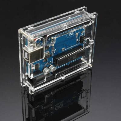 Arduino Uno R3 Pleksi Koruma Kutusu Case - Şeffaf - Robolink (1)