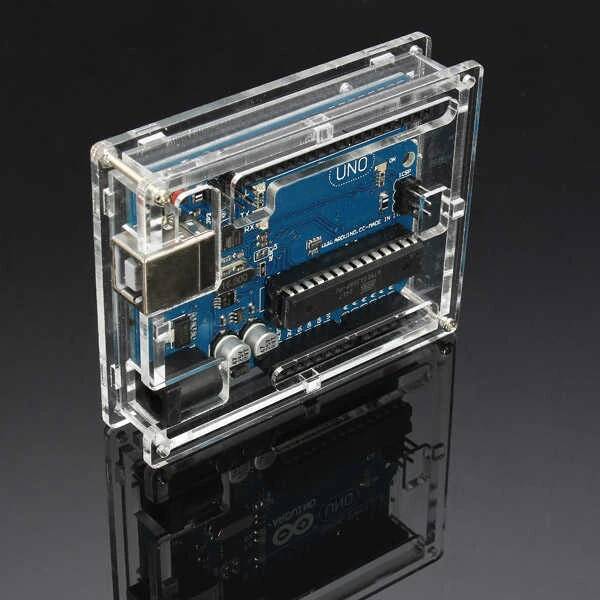 Arduino Uno R3 Pleksi Koruma Kutusu Case - Şeffaf - 2