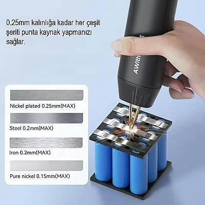 AWithZ H1 5V Taşınabilir Mini Punta Kaynak Makinesi - 2 Metre Nikel Şerit Hediyeli - 3 data-big=
