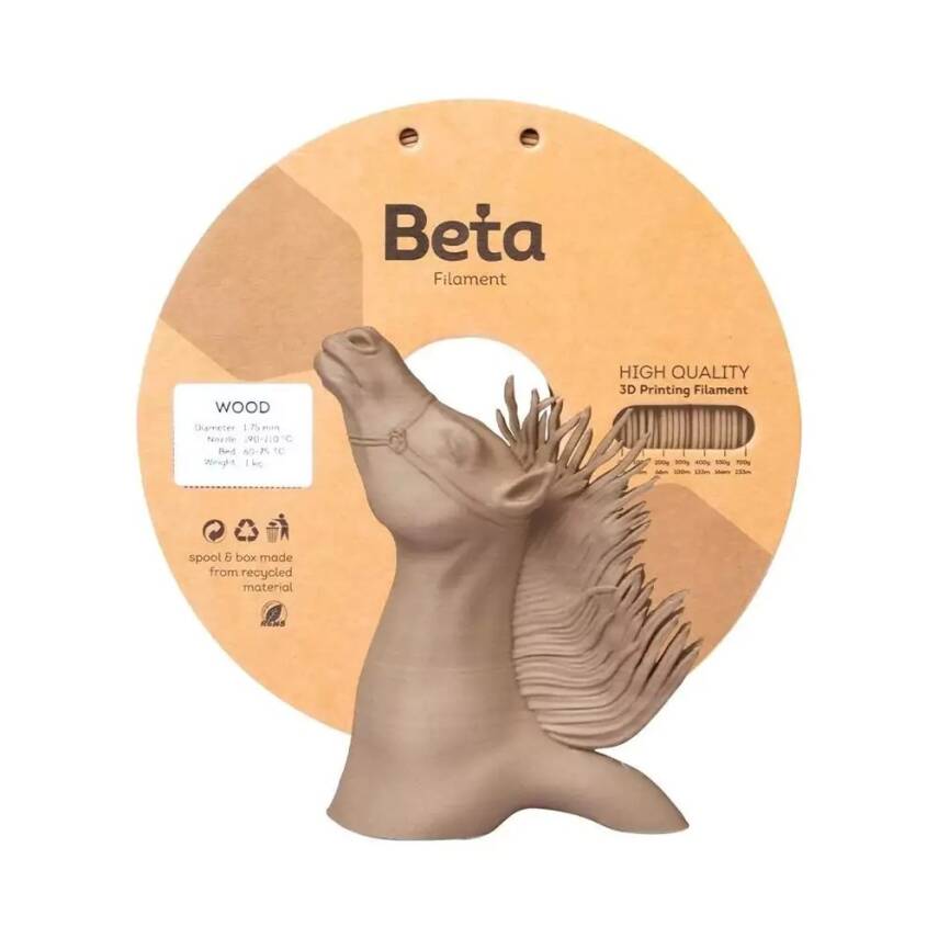 Beta PLA Filament Dark Wood - 2