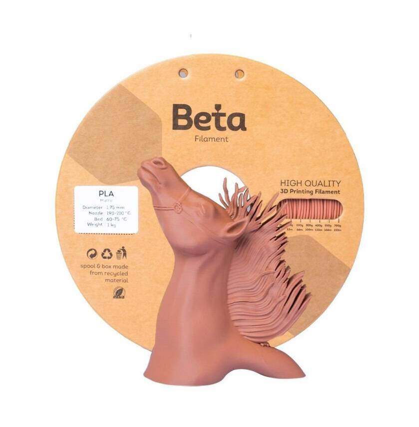 Beta PLA Matte Filament Terracotta 1.75mm 1000gr - 2