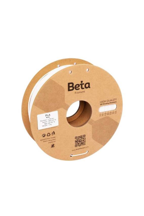 Beta PLA-Matte Filament - Beyaz - 1Kg - 1