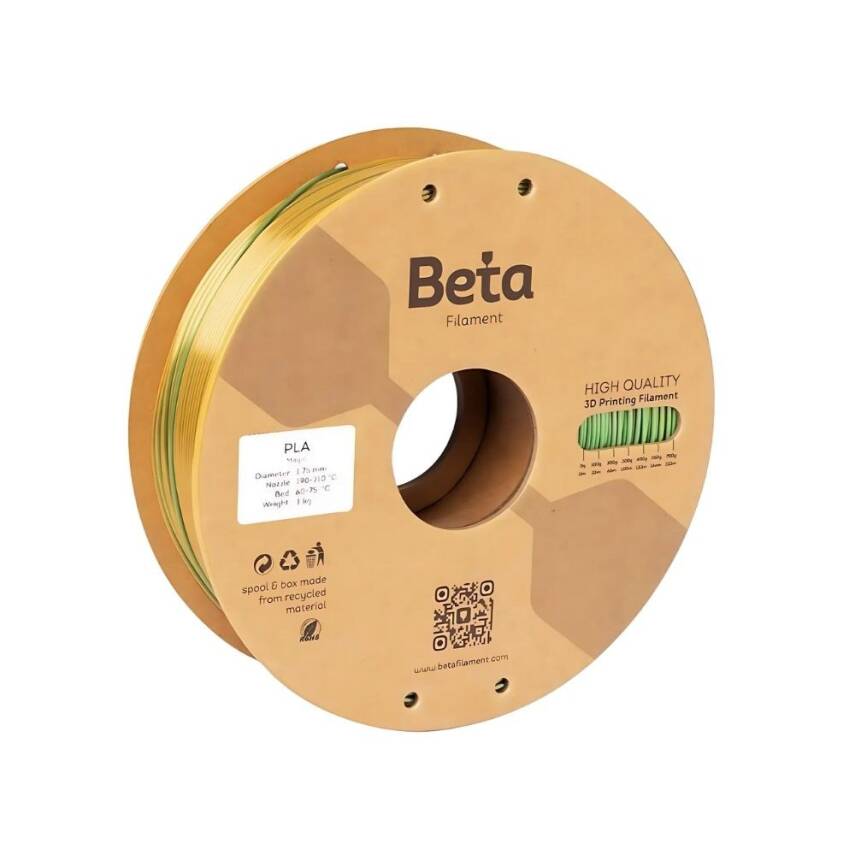 Beta PLA Silk Altın-Yeşil-Fuşya Filament 1.75mm 1000gr - 2