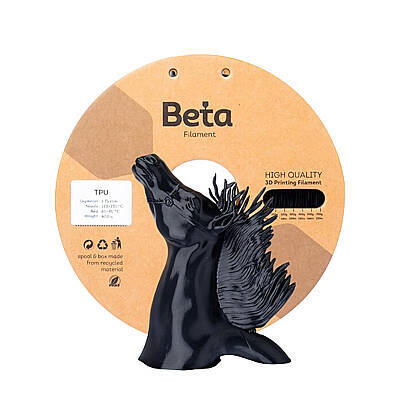 Beta TPU 95A Siyah Filament 1.75mm 800gr - 1 data-big=