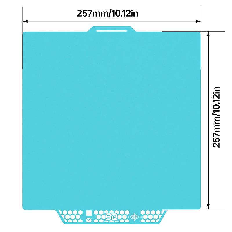 BIQU Panda Glacier A1 / X1 / P1 / P2S / X2D Uyumlu Çift Taraflı Manyetik Soğuk Tabla - 256x256mm - 5