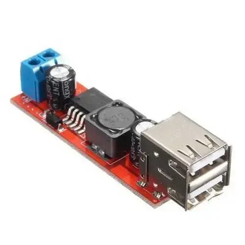Çift USB Çıkışlı 9V- 12V - 24V - 36V - 5V Dönüştürücü DC 3A - Robolink