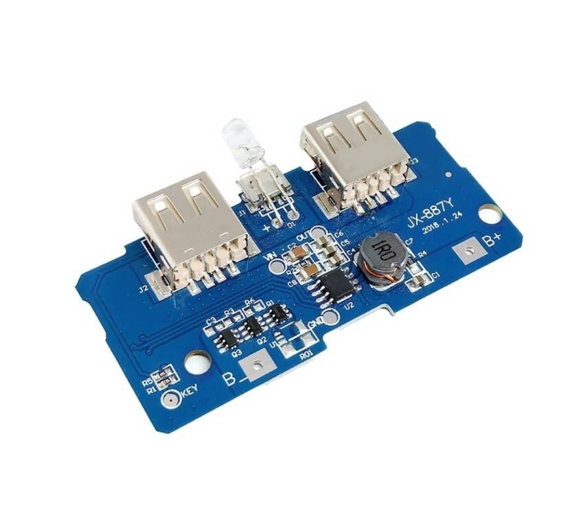 Çift USB Çıkışlı Powerbank Modülü - 2A - 3