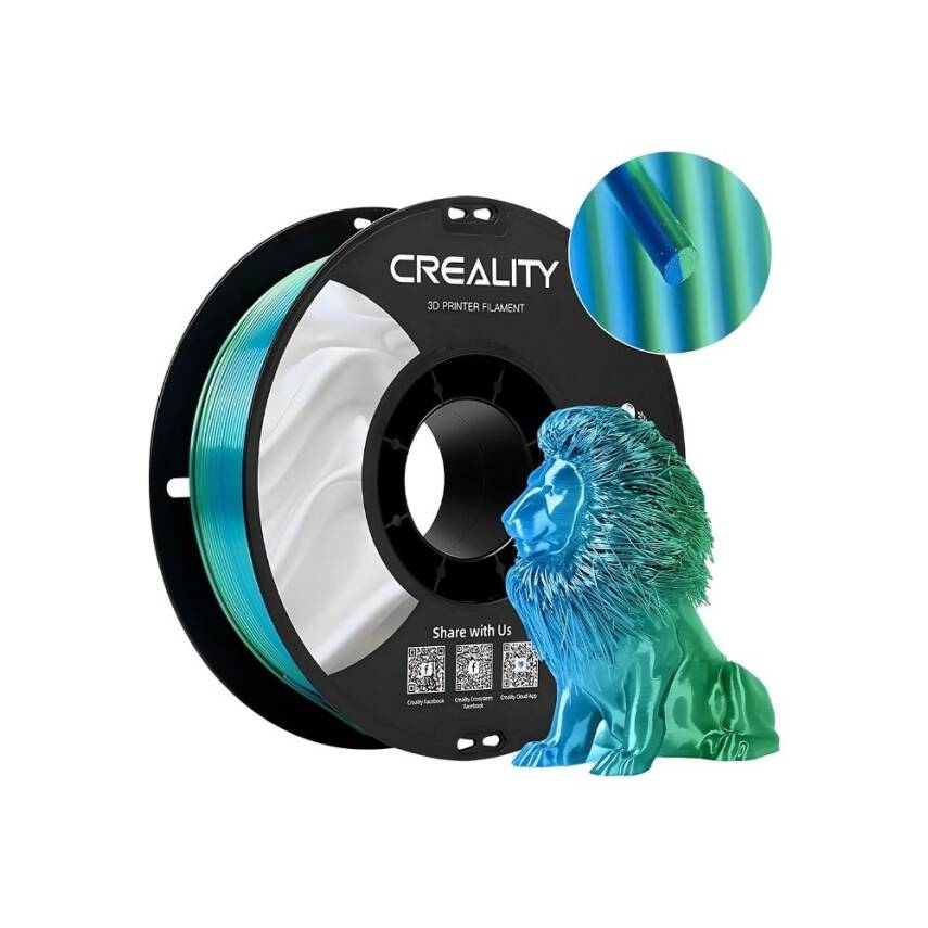 Creality CR-PLA Silk Mavi-Yeşil Filament 1.75mm 1000gr - 2