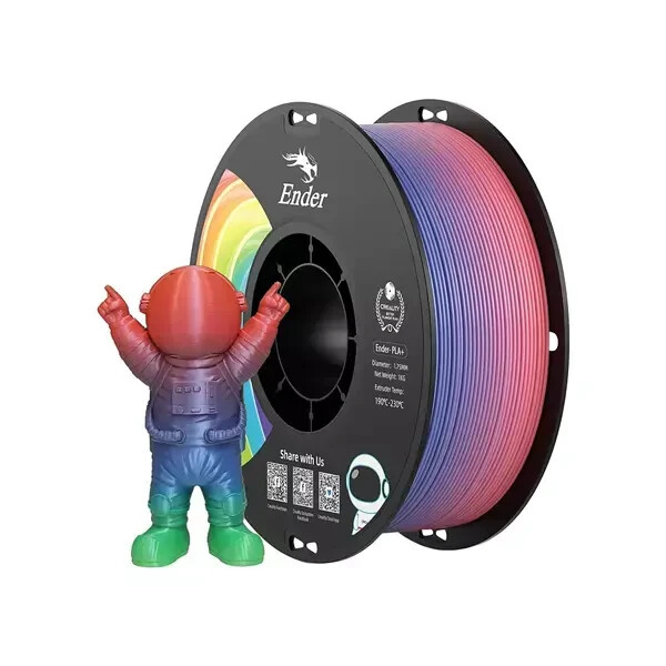 Creality Ender PLA+ Rainbow Filament 1.75mm 1000gr - 1
