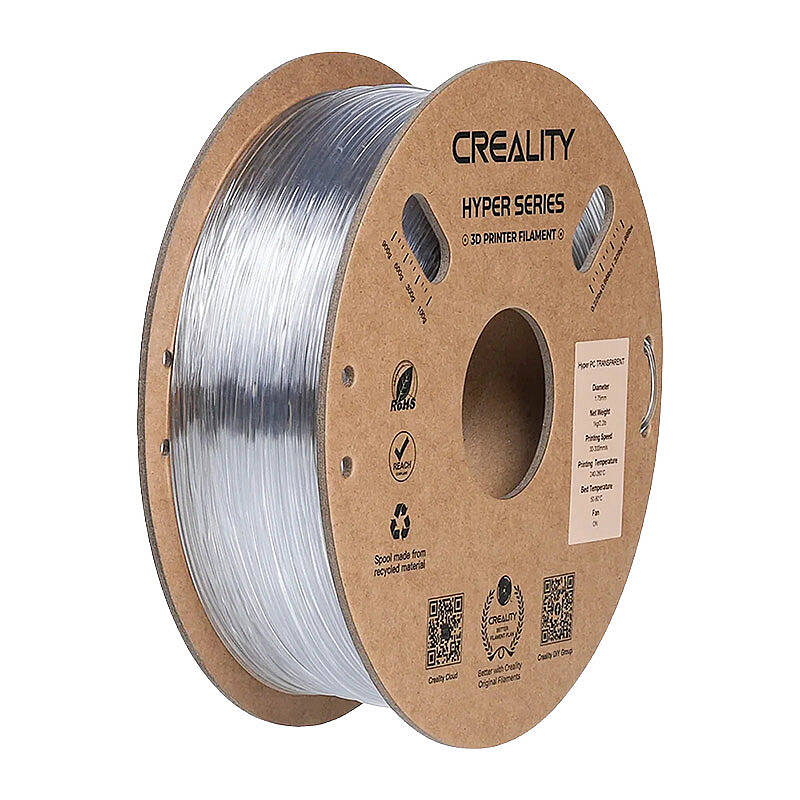 Creality Hyper PC Transparan Filament 1.75mm 1000gr - Yüksek Isı ve Darbe Dayanımlı - 1