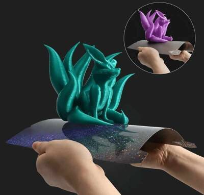 Creality K1 Max / Ender 3 V3 Plus Serisi Uyumlu Çift Taraflı PEI-PEY Star Yay Çeliği Tabla - 3 data-big=