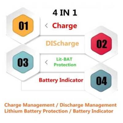 1S Lityum Pil Sarj Modülü - Pil Koruma Modülü - 2.1A - 4 data-big=