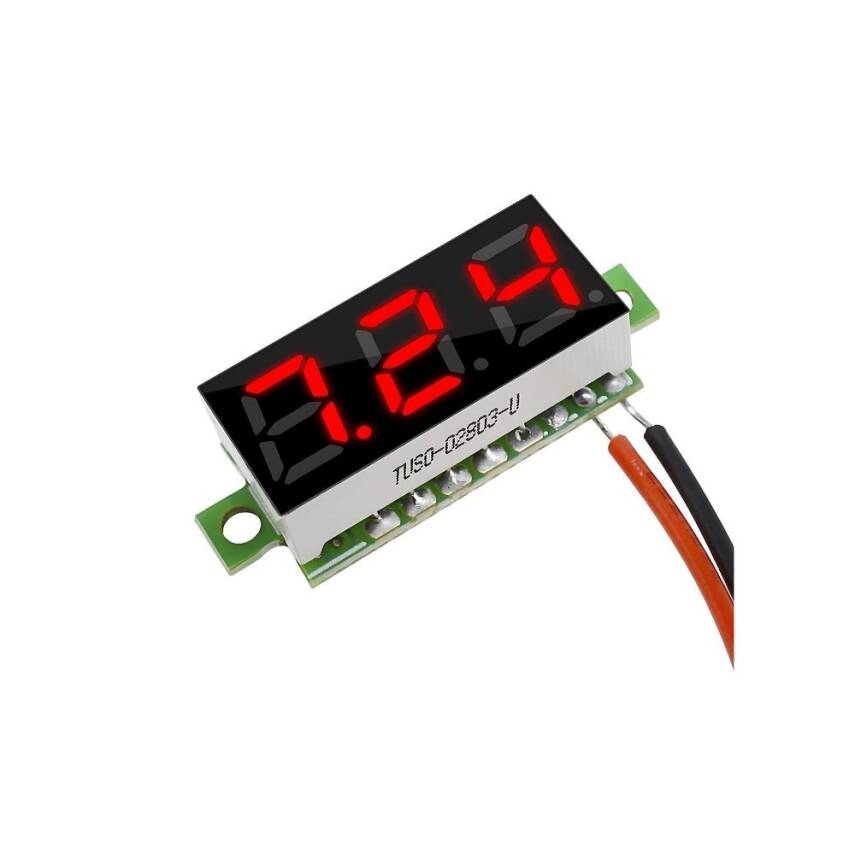 Dijital DC Voltmetre - Kırmızı - 1