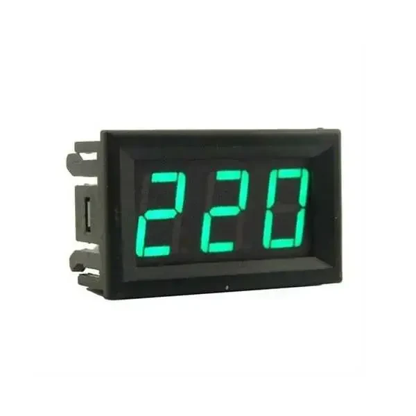 Dijital Voltmetre AC 30-500V - Yeşil - Robolink