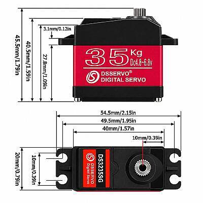 DSSERVO DS3235 35Kg 180° Su Geçirmez Metal Dişli Dijital Servo Motor - 3