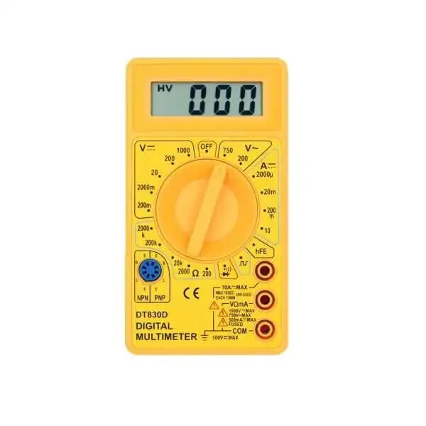 DT-830D Dijital Multimetre - Sarı - 1