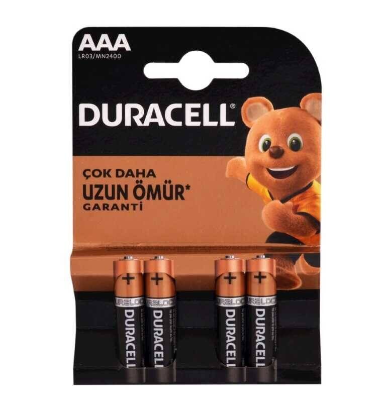 Duracell AAA İnce Kalem Pil 4'lü - 1