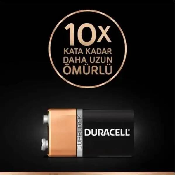 Duracell Alkalin 9 Volt Pil - 3