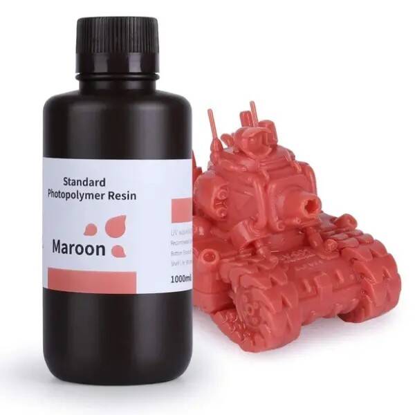 ELEGOO 3D Yazıcı Standart Reçine - Bordo - 1Kg - 1