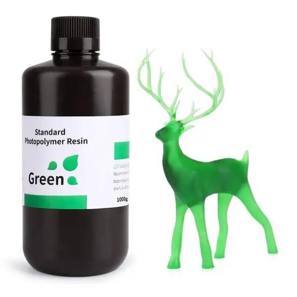 ELEGOO 3D Yazıcı Standart Reçine - Clear Green - 1Kg - 1