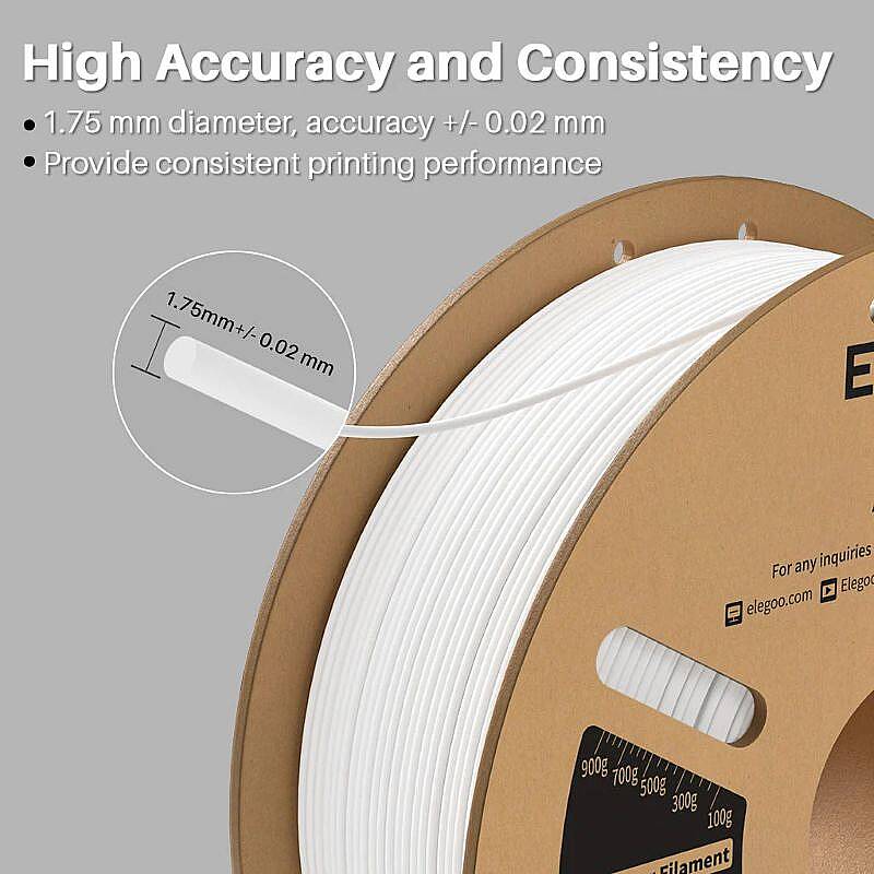 ELEGOO ASA Filament White 1.75mm 1000gr - 2