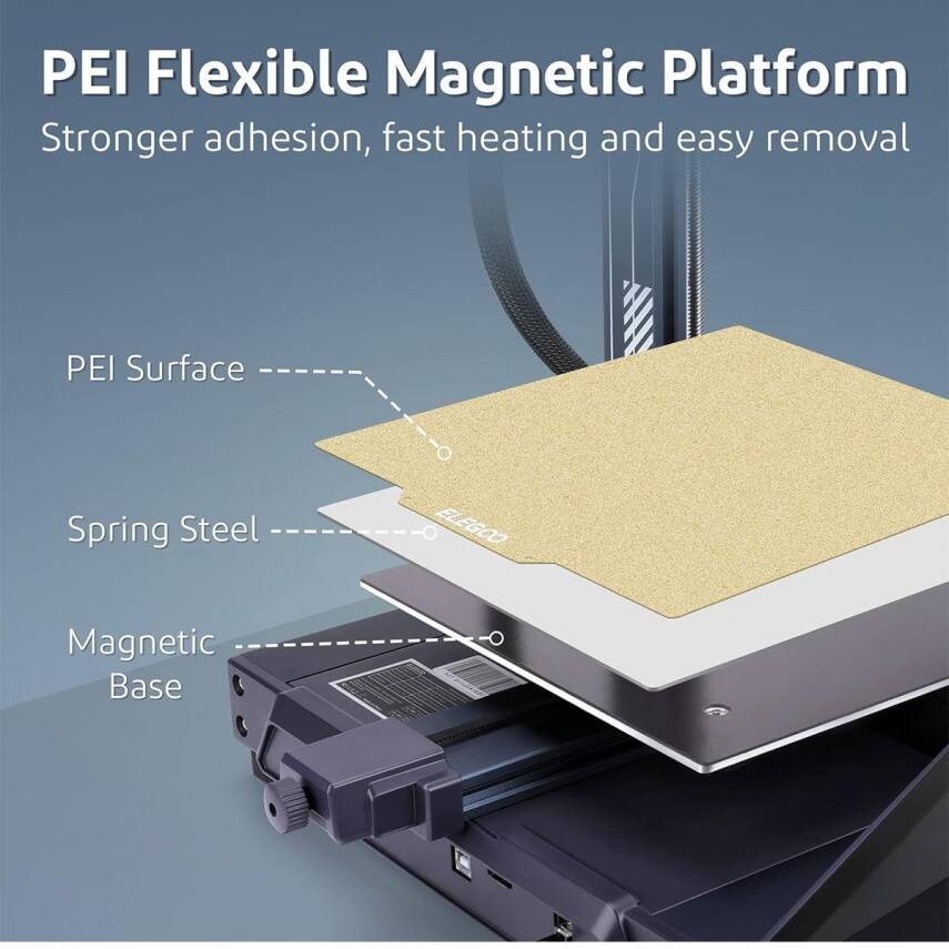 ELEGOO Neptune 3/ 4 Max Pei Yay Çeliği - 4