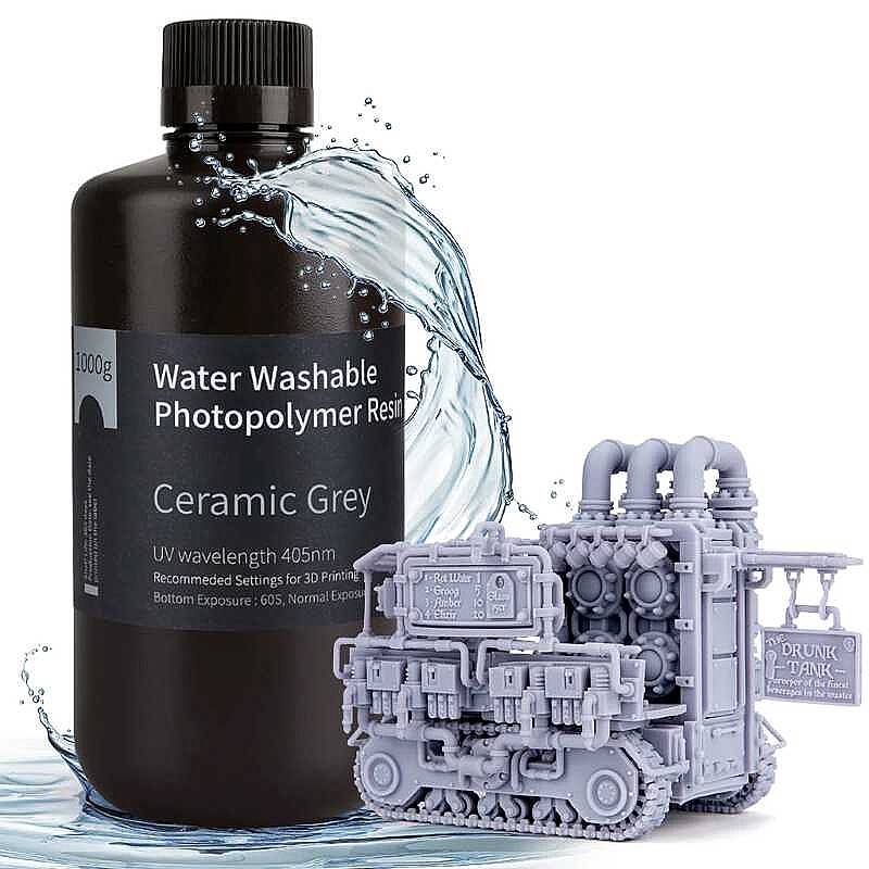 ELEGOO Water Washable Reçine - Seramik Gri - 1Kg - 1