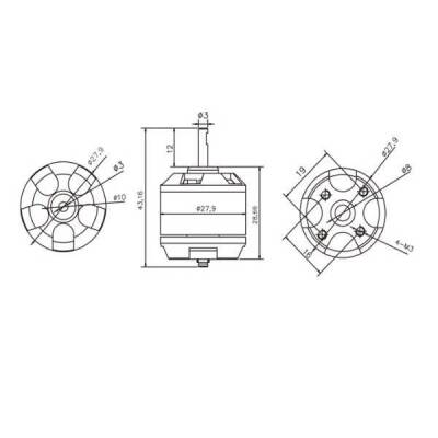 Emax Xa2212 980Kv Fırçasız Motor - 4 data-big=