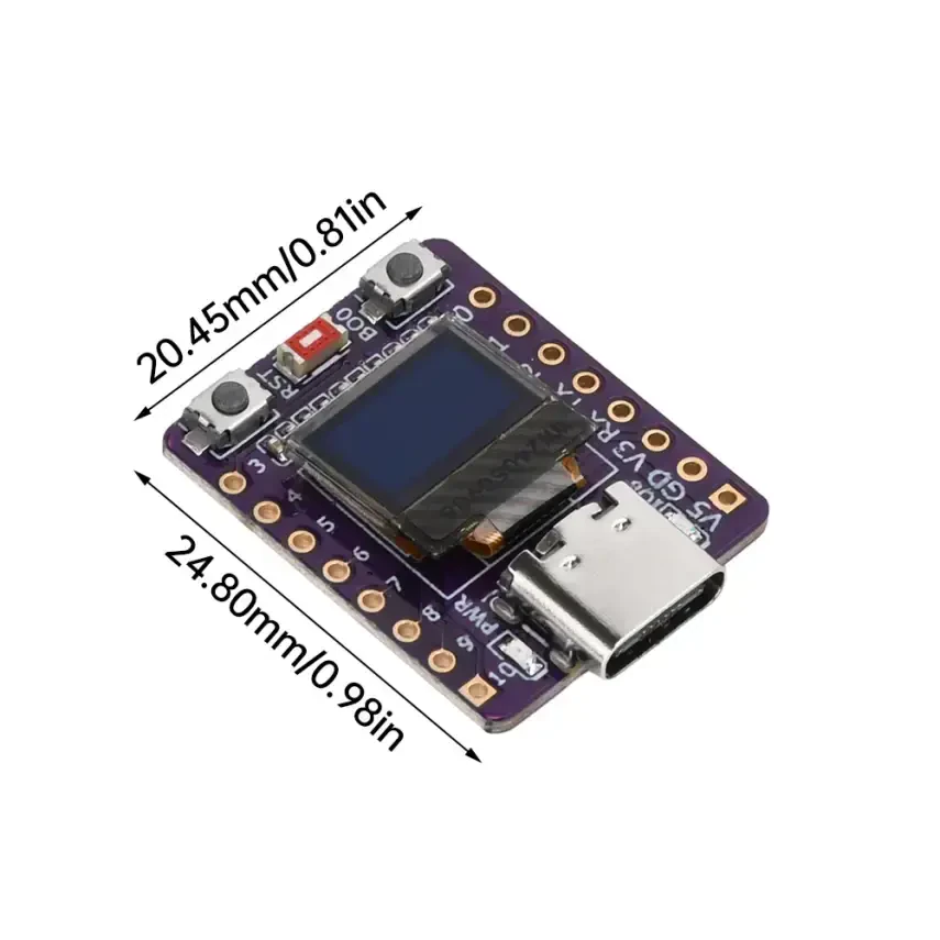 ESP32-C3 0.42 İnç OLED Modülü Wifi ve Bluetooth Geliştirme Kartı - 6