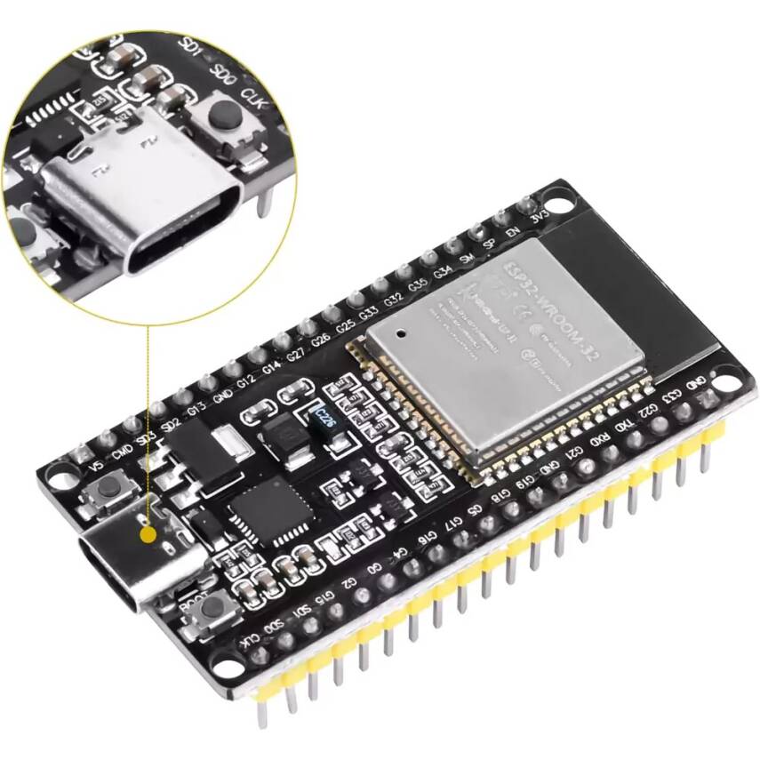 ESP32-WROOM Wifi ve Bluetooth Modülü - 38 Pin Type C - 2