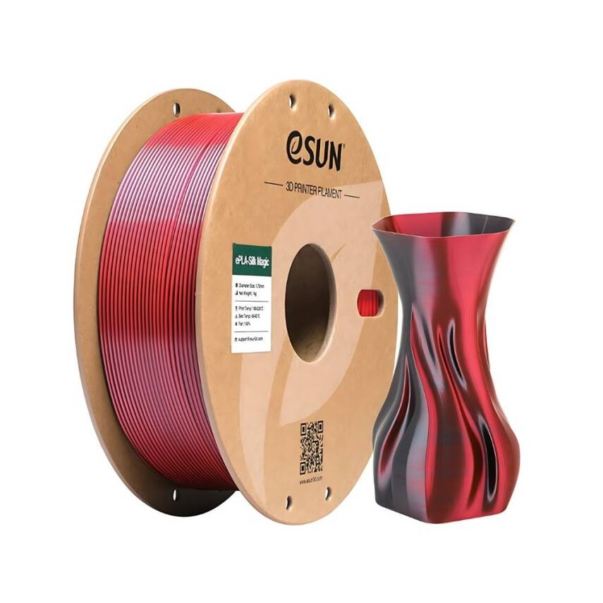 Esun ePLA-Silk Magic Filament Siyah-Kırmızı 1.75mm 1000gr - 1