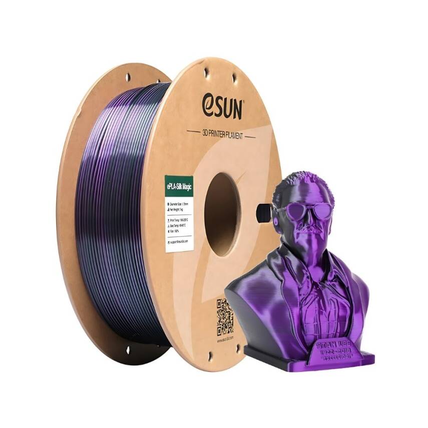 Esun ePLA-Silk Magic Filament Siyah-Mor 1.75mm 1000gr - 1