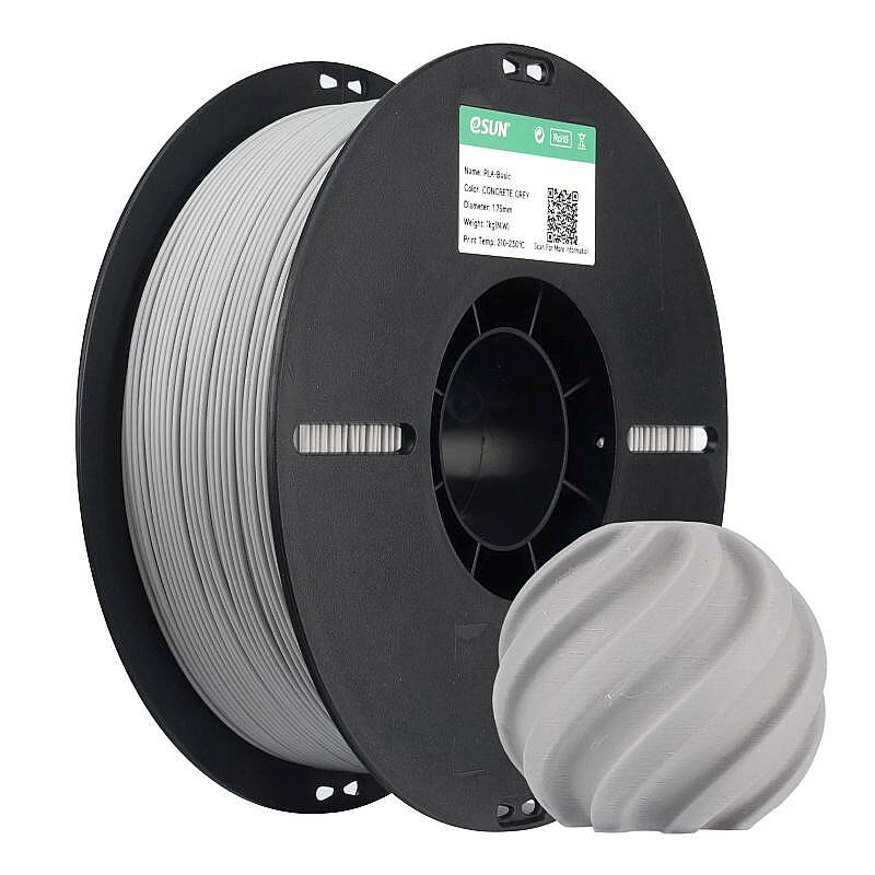 Esun PLA Basic Filament Concrete Grey 1.75mm 1000gr - 1