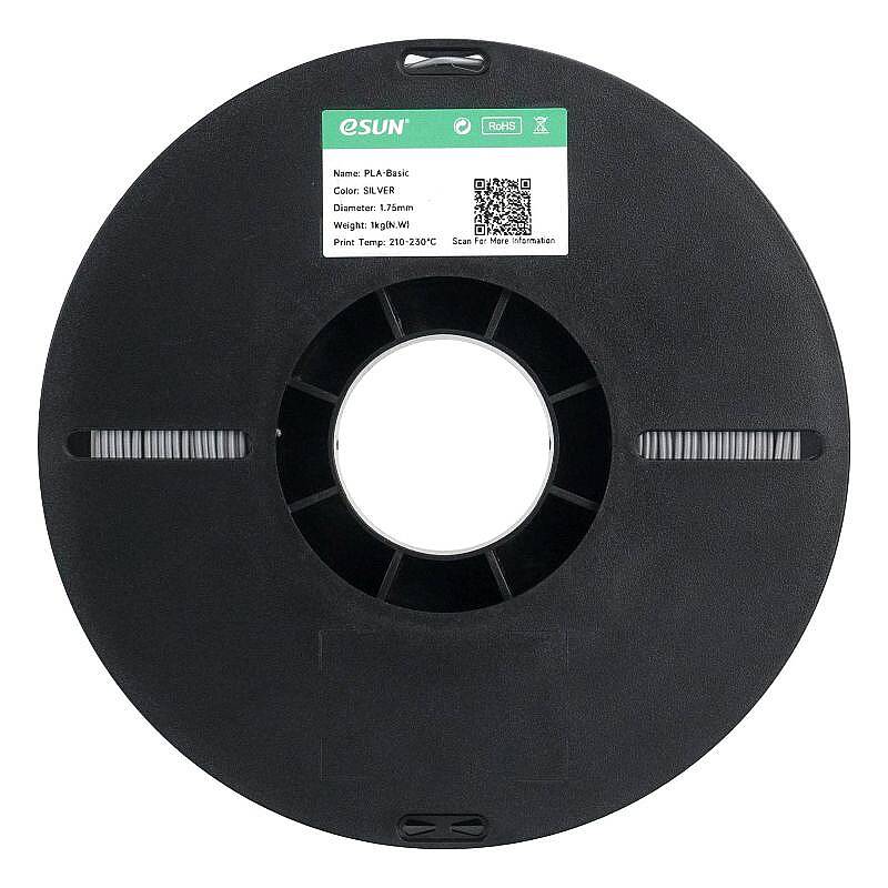 Esun PLA Basic Filament Silver 1.75mm 1000gr - 4